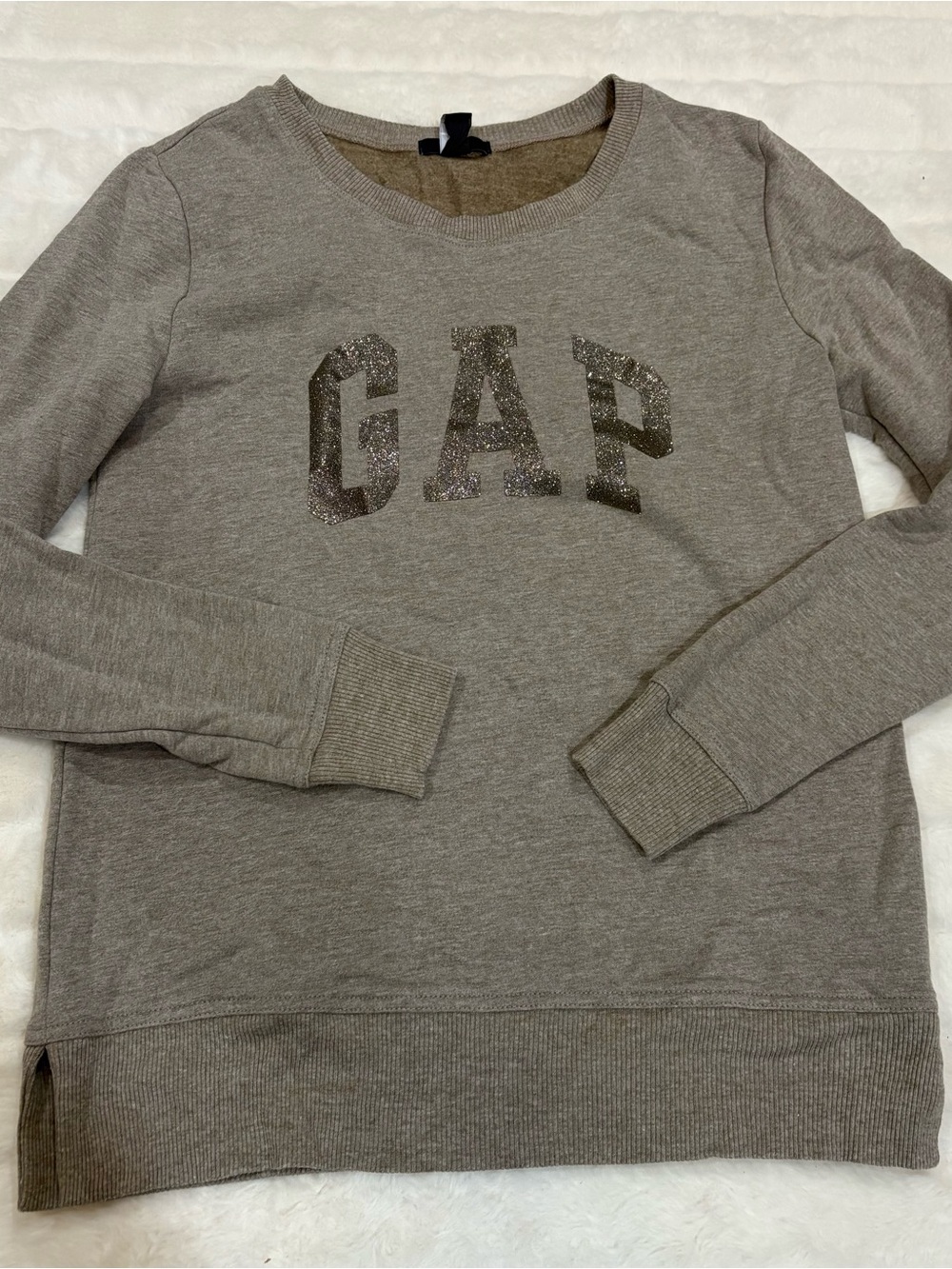GAP Women's Crewneck Sweatshirt in Taupe
